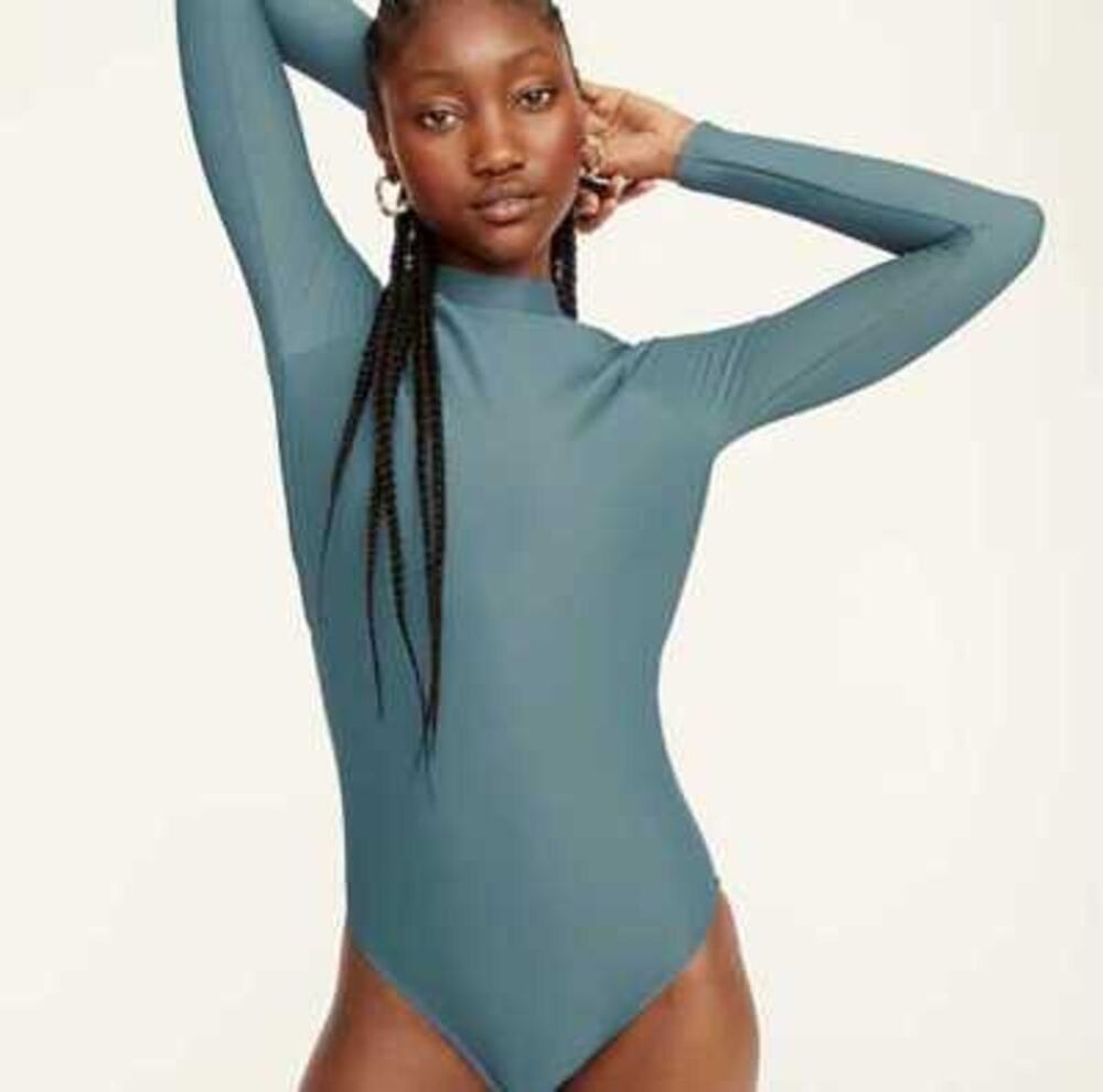 J Crew Active long sleeve ribbed one piece swimsuit rashguard 20